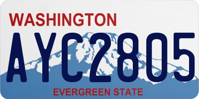 WA license plate AYC2805