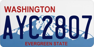 WA license plate AYC2807