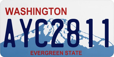WA license plate AYC2811