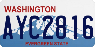 WA license plate AYC2816
