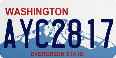 WA license plate AYC2817