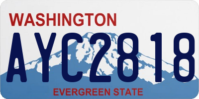 WA license plate AYC2818
