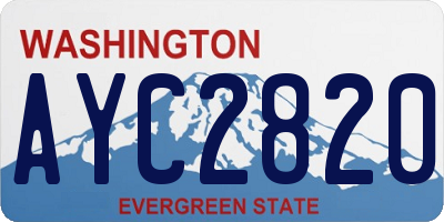 WA license plate AYC2820