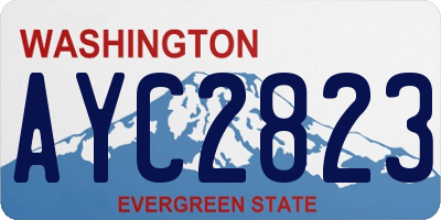 WA license plate AYC2823