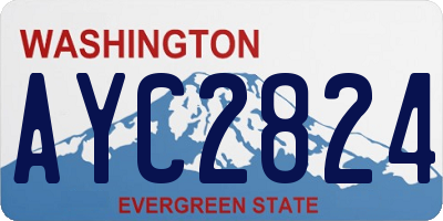 WA license plate AYC2824