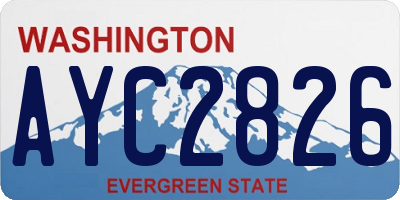 WA license plate AYC2826