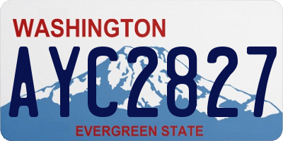 WA license plate AYC2827