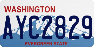 WA license plate AYC2829