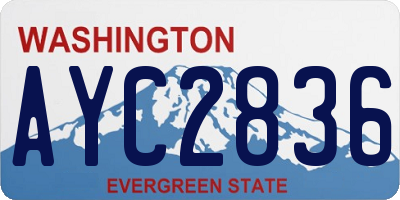 WA license plate AYC2836