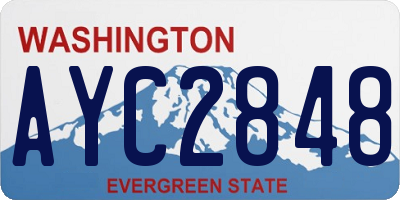 WA license plate AYC2848