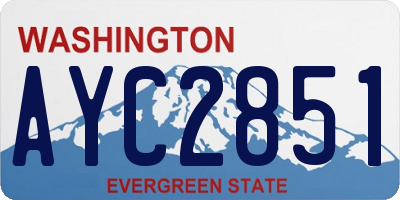 WA license plate AYC2851