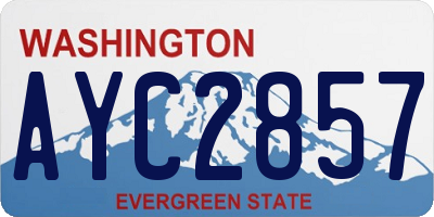 WA license plate AYC2857