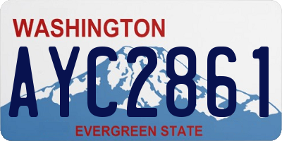 WA license plate AYC2861