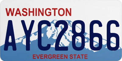 WA license plate AYC2866