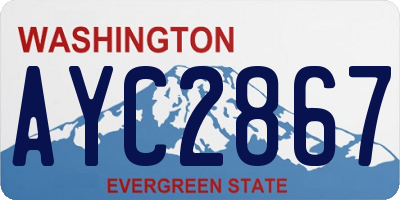 WA license plate AYC2867