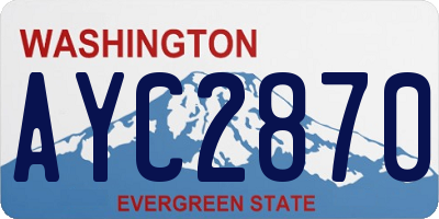 WA license plate AYC2870