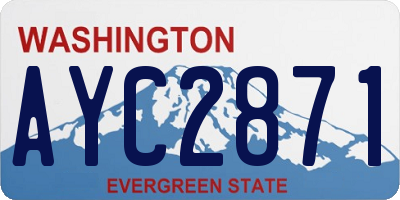 WA license plate AYC2871