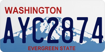 WA license plate AYC2874