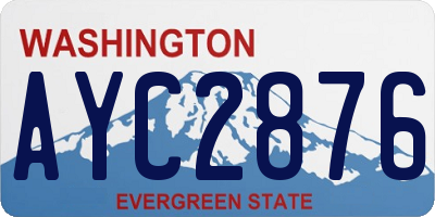WA license plate AYC2876