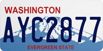 WA license plate AYC2877