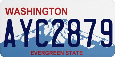 WA license plate AYC2879