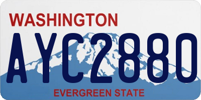 WA license plate AYC2880
