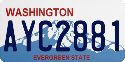 WA license plate AYC2881