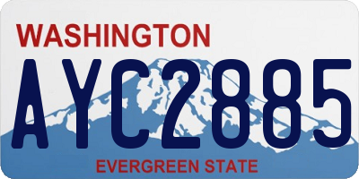 WA license plate AYC2885