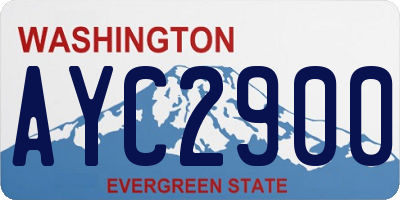 WA license plate AYC2900