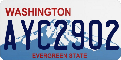 WA license plate AYC2902