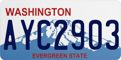 WA license plate AYC2903