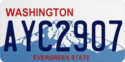 WA license plate AYC2907