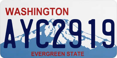WA license plate AYC2919