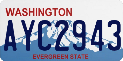 WA license plate AYC2943