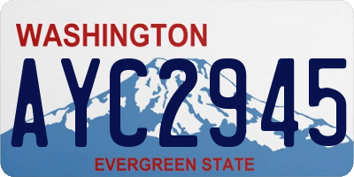 WA license plate AYC2945