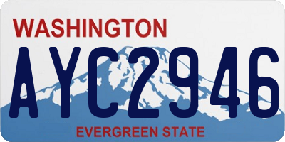 WA license plate AYC2946
