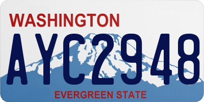 WA license plate AYC2948
