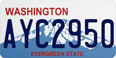 WA license plate AYC2950