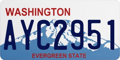 WA license plate AYC2951