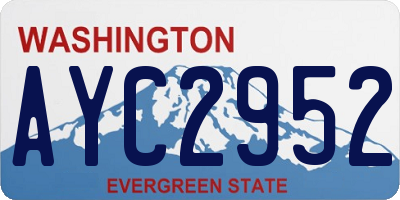 WA license plate AYC2952