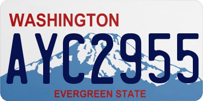 WA license plate AYC2955