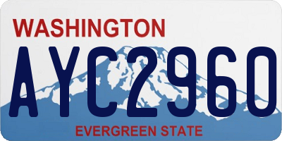 WA license plate AYC2960