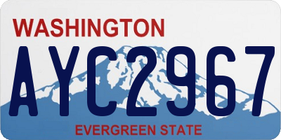 WA license plate AYC2967