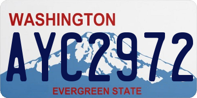 WA license plate AYC2972
