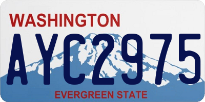WA license plate AYC2975