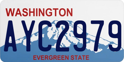WA license plate AYC2979