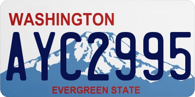 WA license plate AYC2995