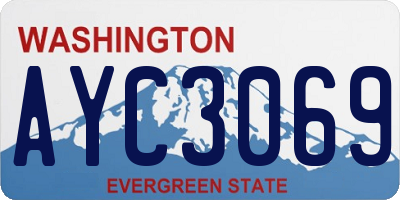 WA license plate AYC3069