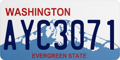 WA license plate AYC3071