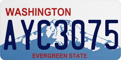 WA license plate AYC3075